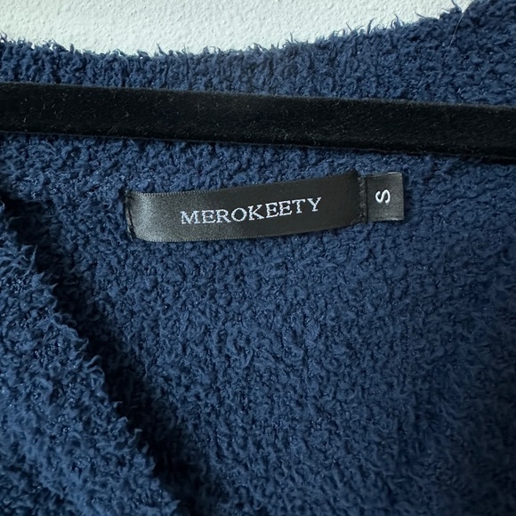 Navy Blue Fleece Long Sleeve Shirt and Pants Lounge Set - Picture 4 of 6